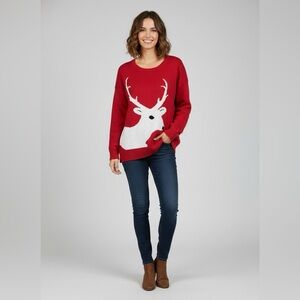 Red Reindeer Women's Sweater